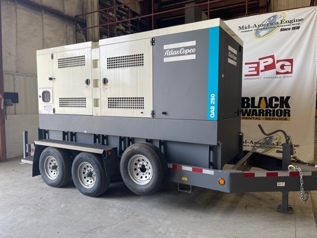  200 kW Atlas Copco QAS250 New Diesel Generator