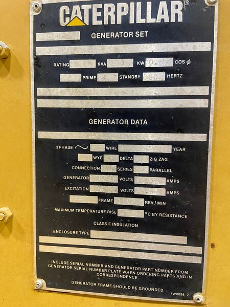 Caterpillar 270 kW Caterpillar 3408 Used Natural Gas Generator