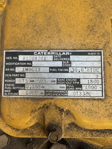 Caterpillar 500 kW Cat 3412 Used Diesel Generator