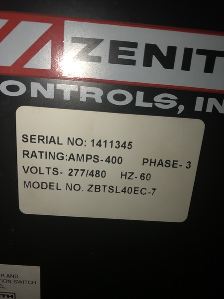 Zenith ATS-400 Amp Used Transfer Switches | Mid-America Engine
