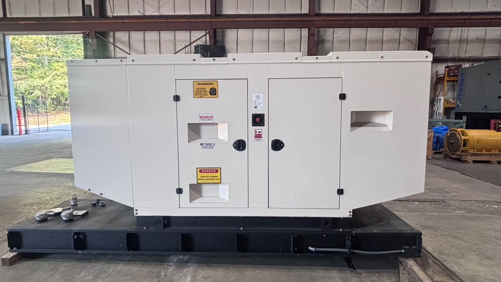 Rear of an EPG Model 60P industrial generator in an enclosure